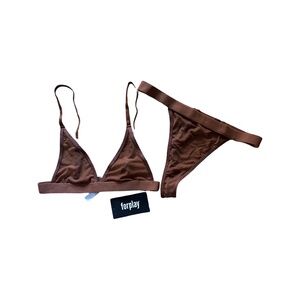 Forplay Chocolate lingerie Set NWT